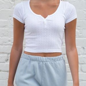 Brandy Melville Zelly Eyelet Top